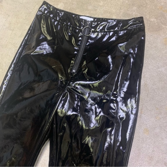Lpa Faux Leather Front Zipper Skinny Pants Size Medium - Picture 2 of 9